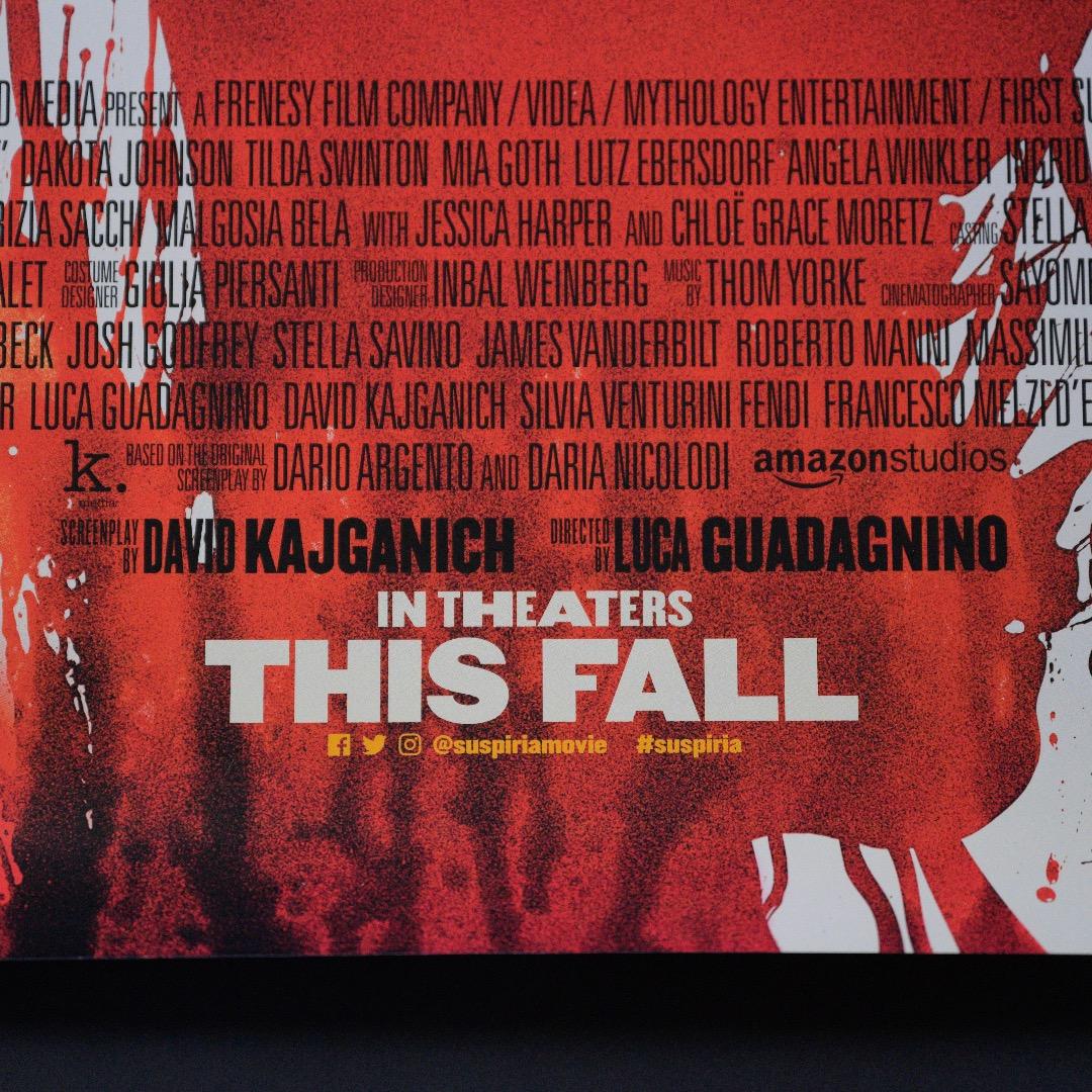 【映画館用両面ポスター】サスペリア / Suspiria 　希少品