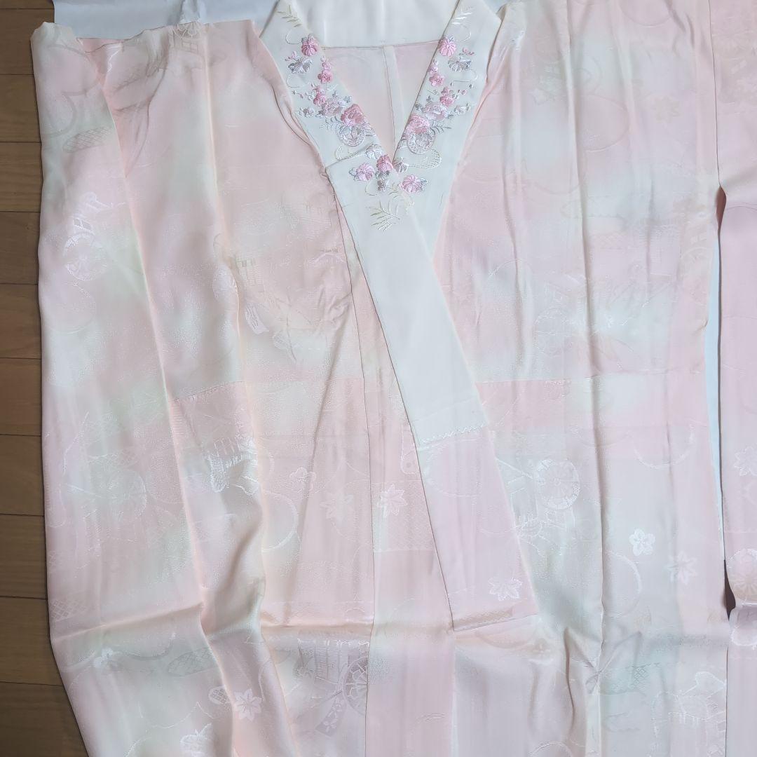 ★19日まで最終出品★美品成人式振り袖赤色 花柄 絹長襦袢付き