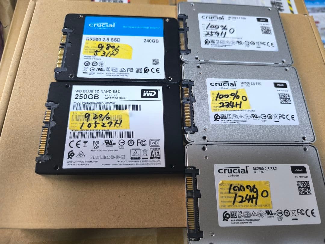 2.5インチ SATA SSD 5個セット