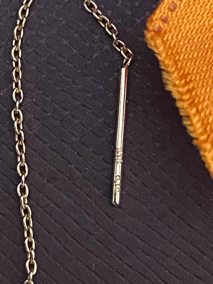 ROCCA チェーンピアス PGダイヤモンドK18 箱付き