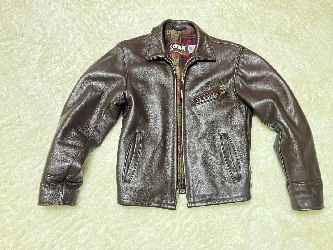 Schott ショット 681レザートラッカージャケット ブラウン