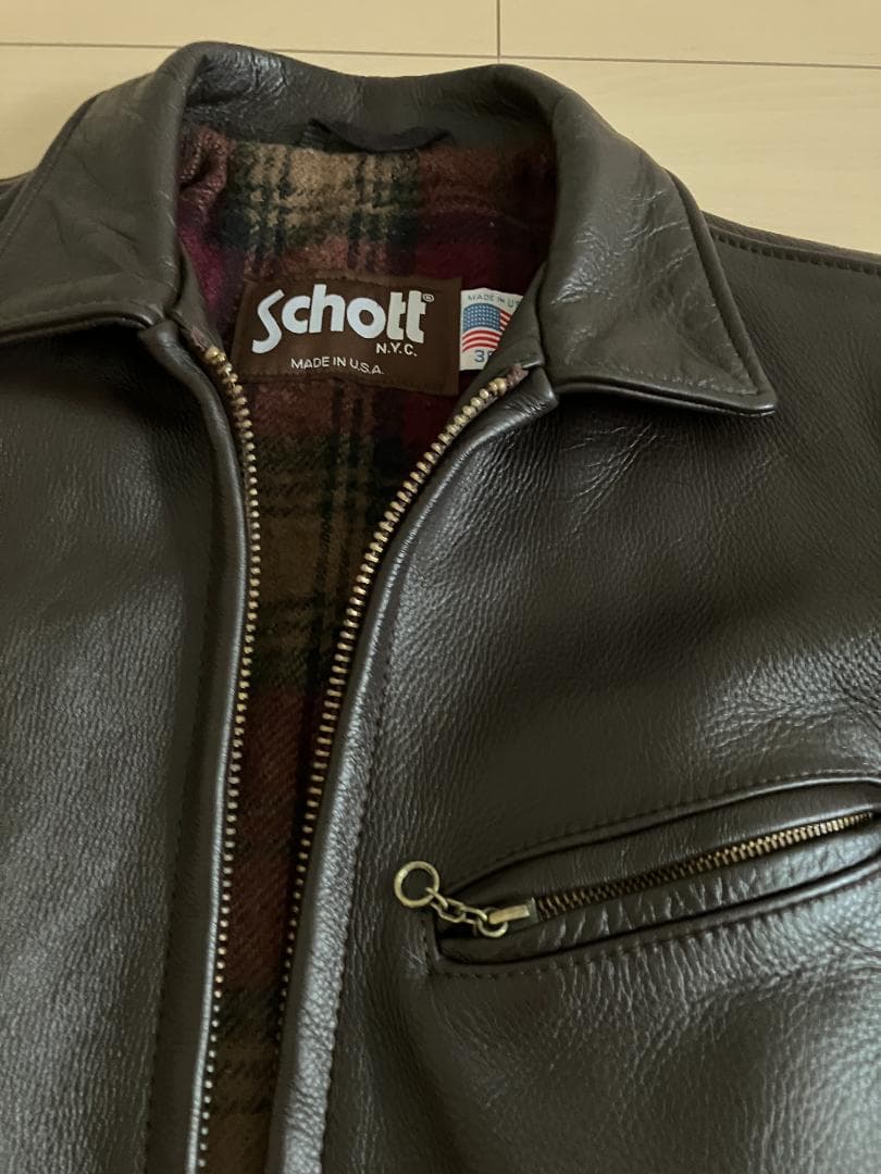 Schott ショット 681レザートラッカージャケット ブラウン