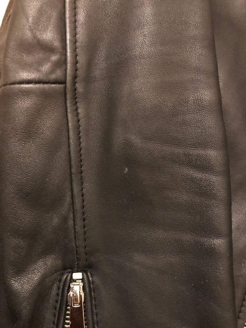 「ミモザ」UNITED TOKYO レザーシングルライダースジャケット