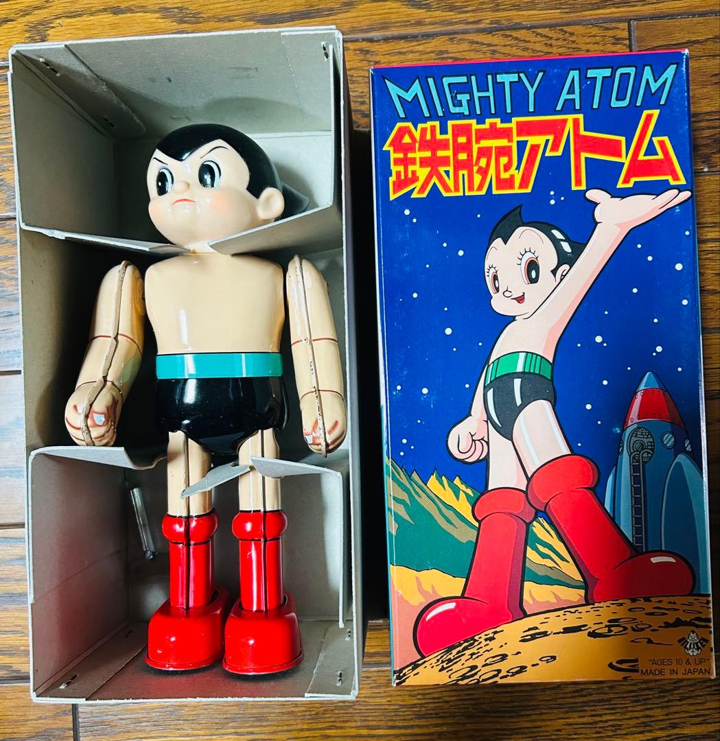 【美品】手塚プロダクション ビリケン商会 ゼンマイ　ブリキ 鉄腕アトム 箱入り