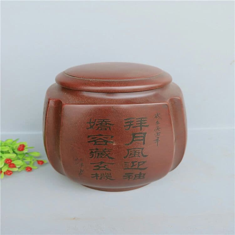 正統宜興紫砂（四大美女）の手作り茶缶