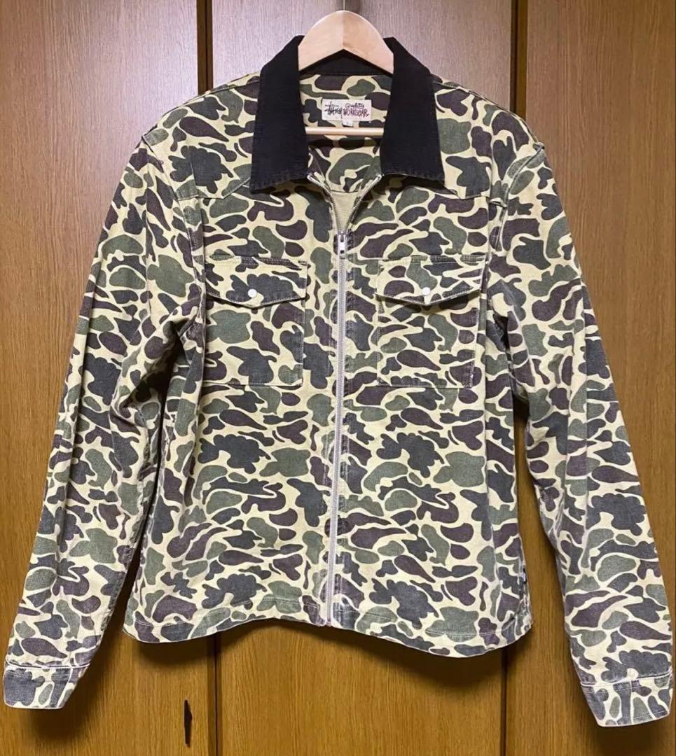 ジャケット・アウター STUSSY WASHED CANVAS SHIRT