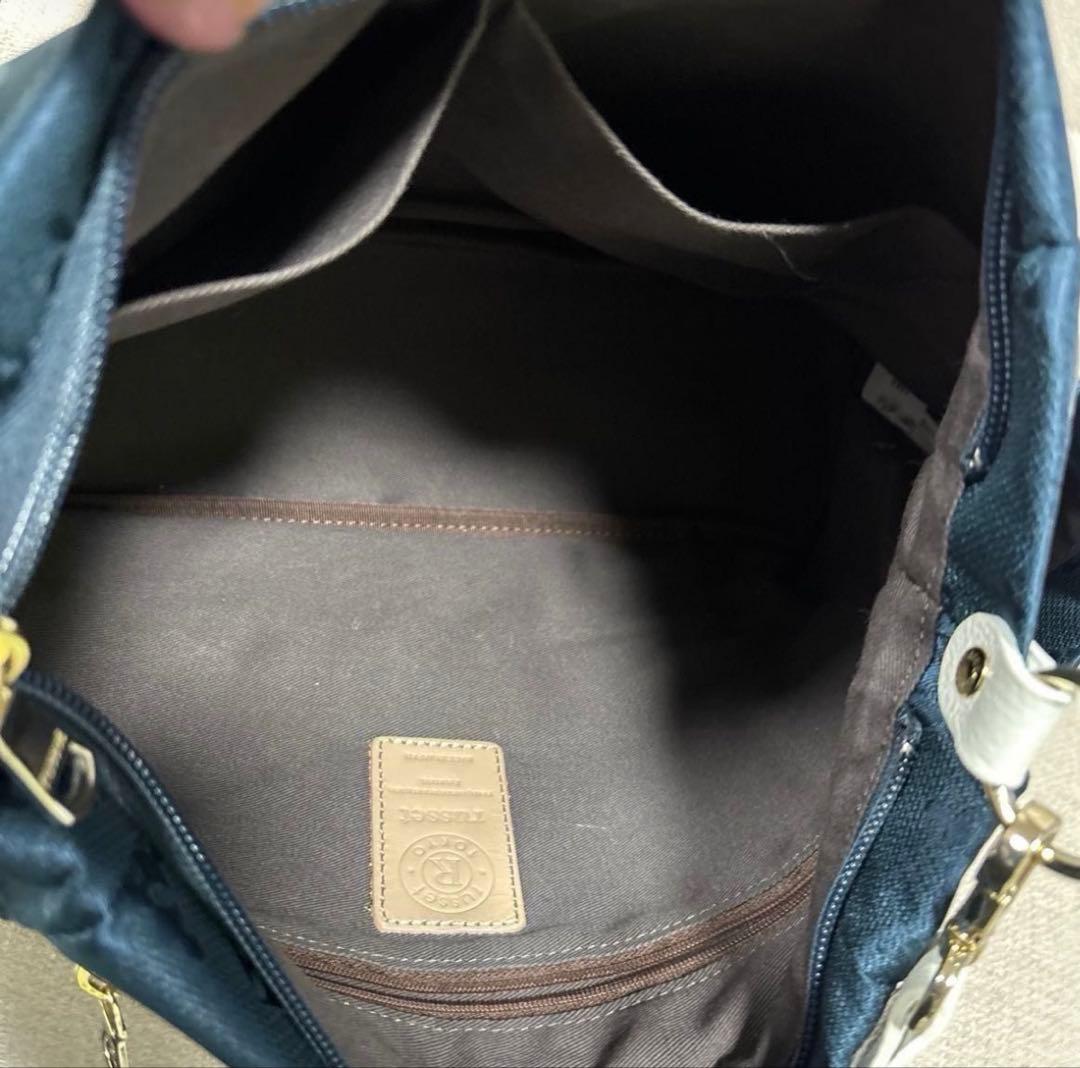 ヒッキー　美品　ラシット ショルダーバッグ ネイビー