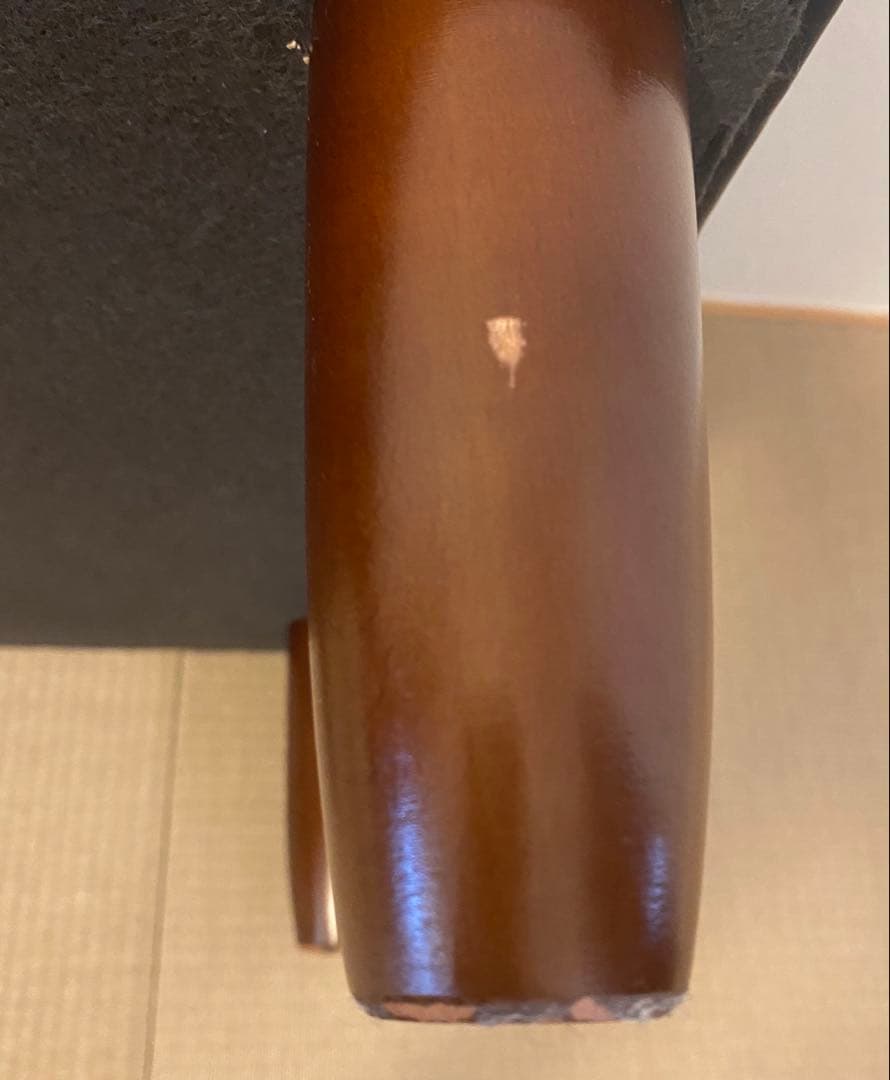 【美品】カリモク60 オットマン X36206BD ブラック 本革