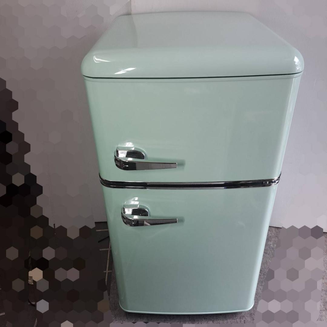 オーヤマ　レトロデザイン　2024年製　冷蔵庫　PRR-082D-LG　81L