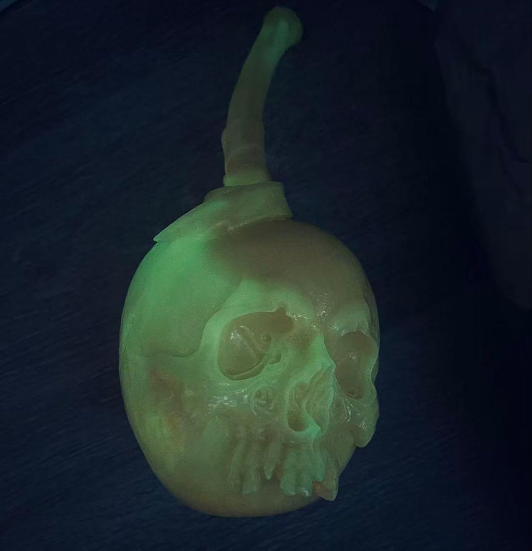 MEDICOM TOY PUSHEAD SOUR 蓄光/黄マーブル成型