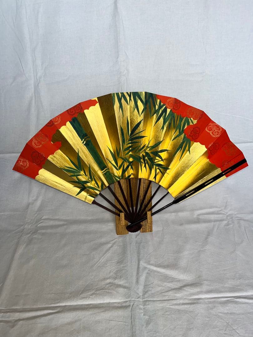 金地に松竹の柄手描き仕舞扇♢特注品