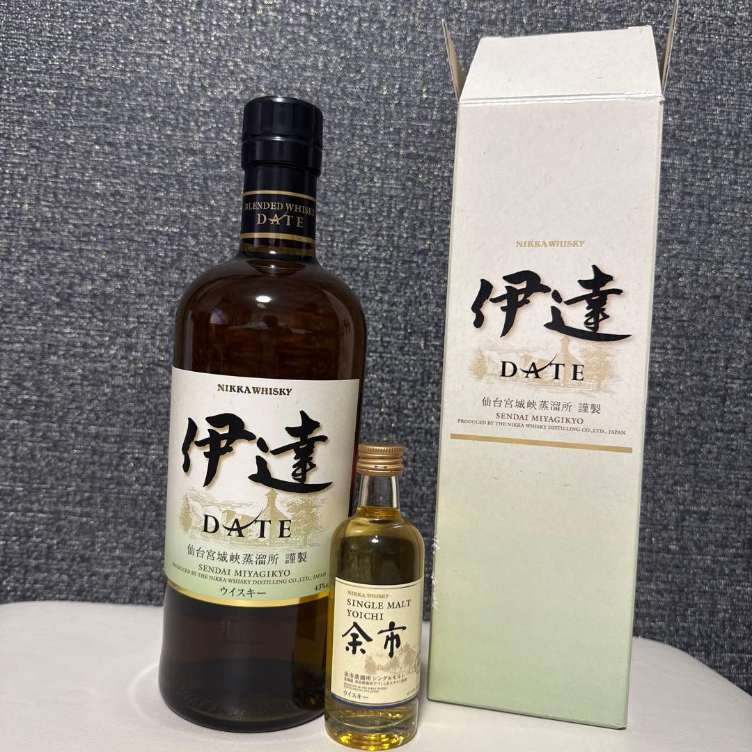 ニッカウイスキー　伊達 DATE シングルモルト余市 50mlをお付けして