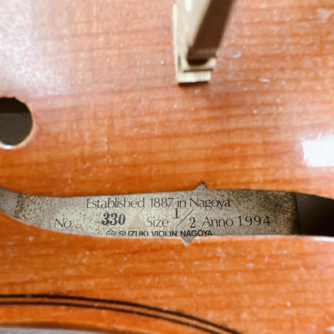 SUZUKI スズキ バイオリン No330 1/2 弓 ヴァイオリン 虎杢