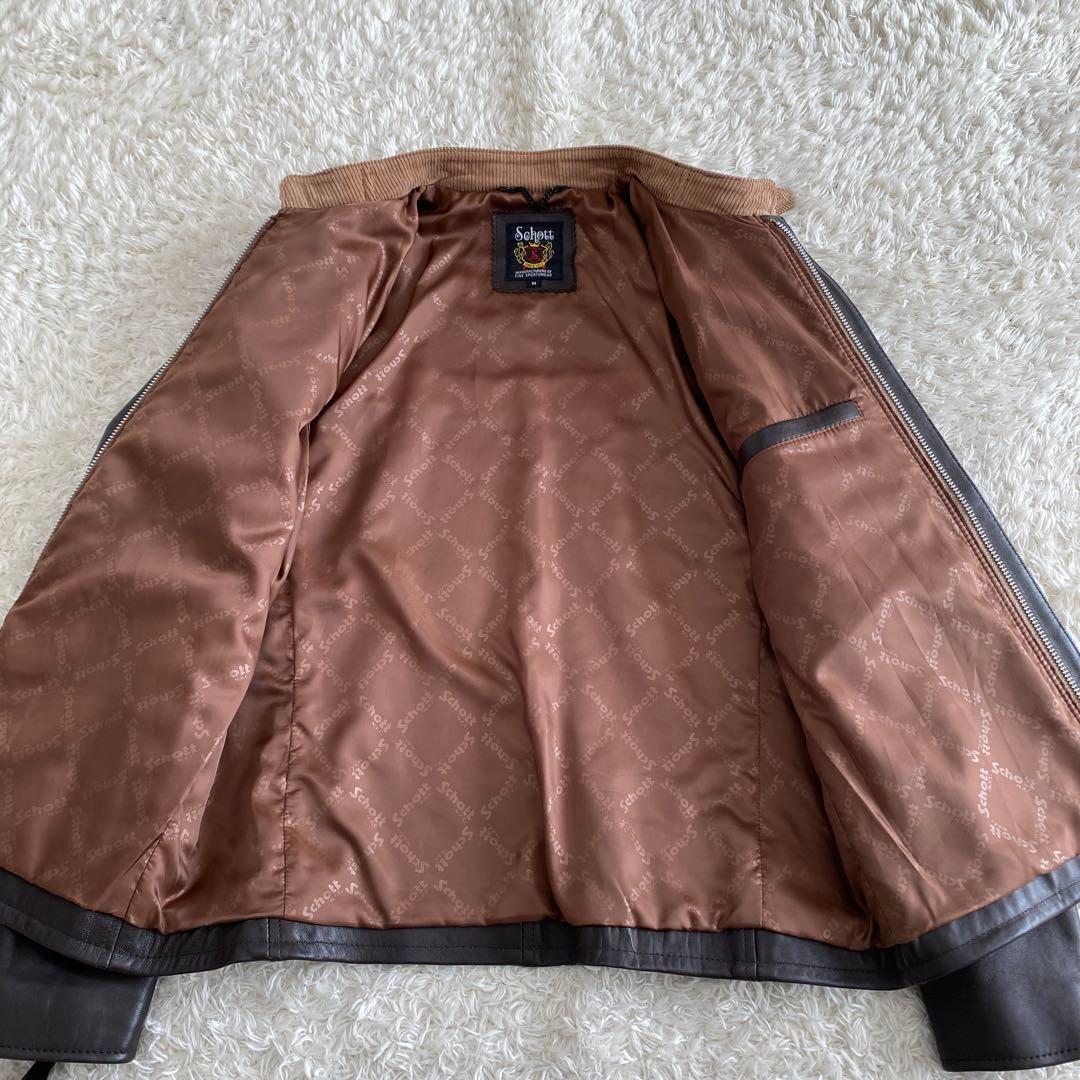 美品！Schott ソリッドクラシックレーサー シングルライダースジャケット