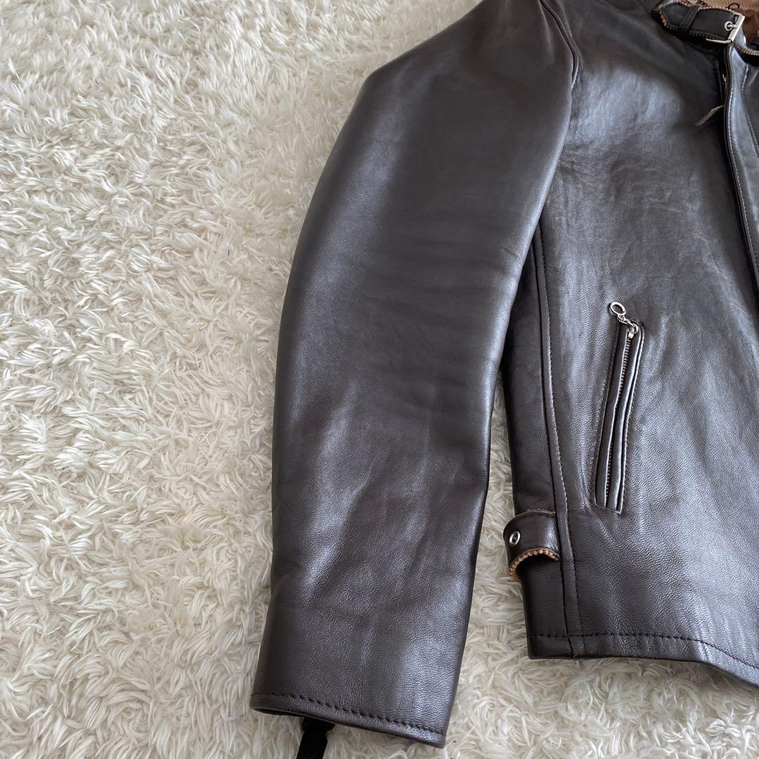 美品！Schott ソリッドクラシックレーサー シングルライダースジャケット