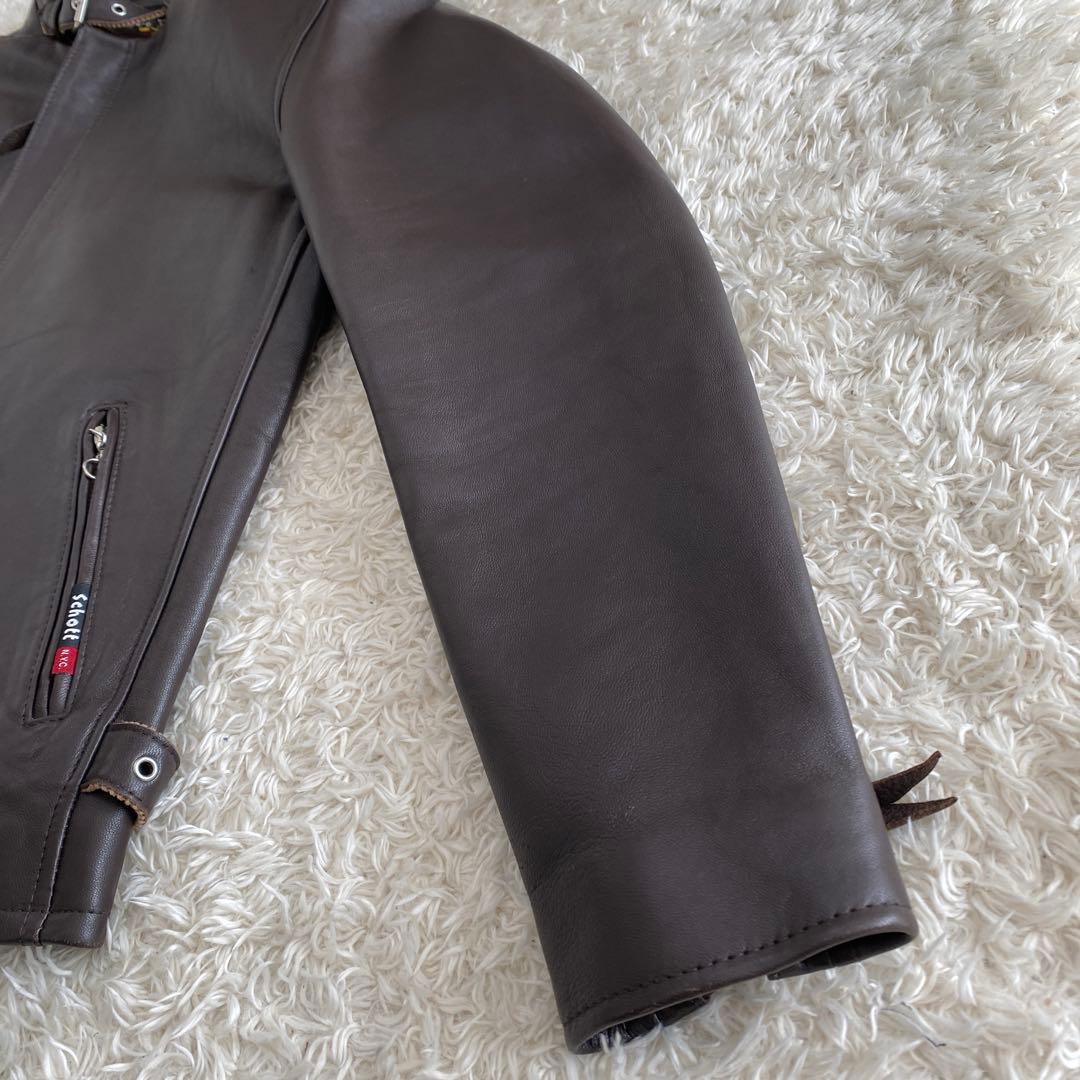 美品！Schott ソリッドクラシックレーサー シングルライダースジャケット