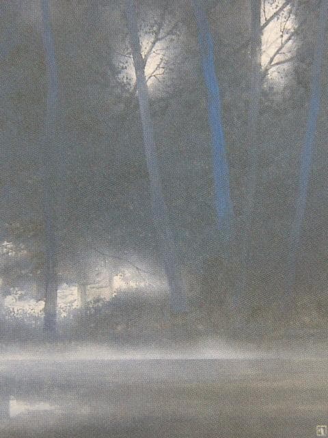 千住博、【水の森】、希少な額装用画集より、新品額装付、状態良好