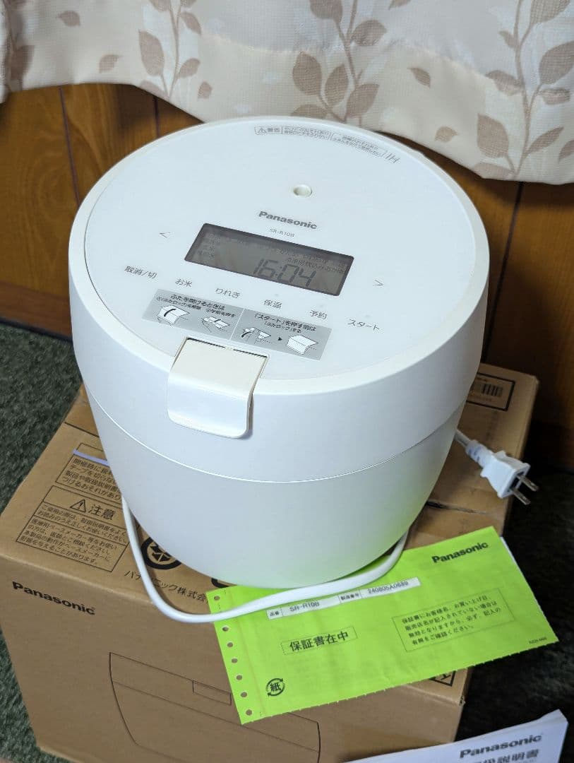 Panasonic 圧力IH炊飯器 SR-R10B 取説 元箱 保証書有 美品