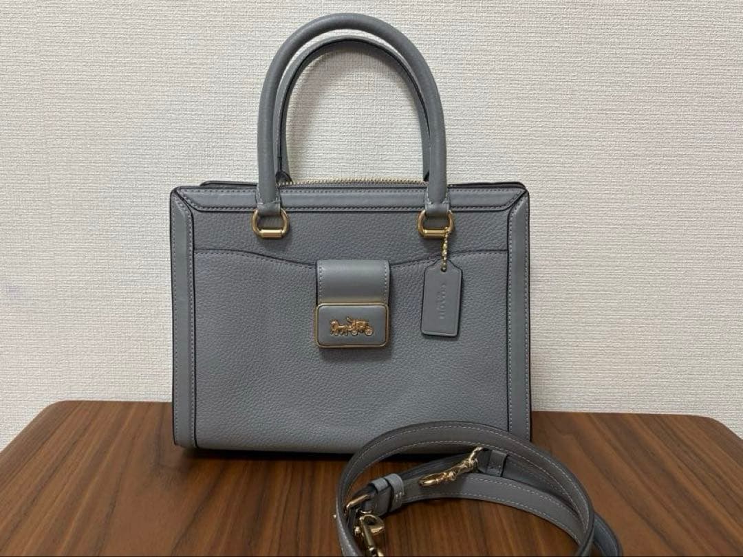 COACH　コーチ　2way　グレースキャリーオール　レザー　バック