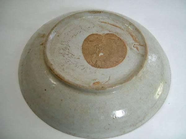 皿■古い安南染付時代物 青華 中鉢 唐草紋 中皿 骨董品 古美術 古玩■