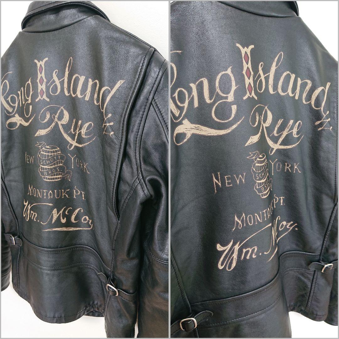 Schott 純正ペイント 襟付きシングル クラシックトラッカー 黒 S