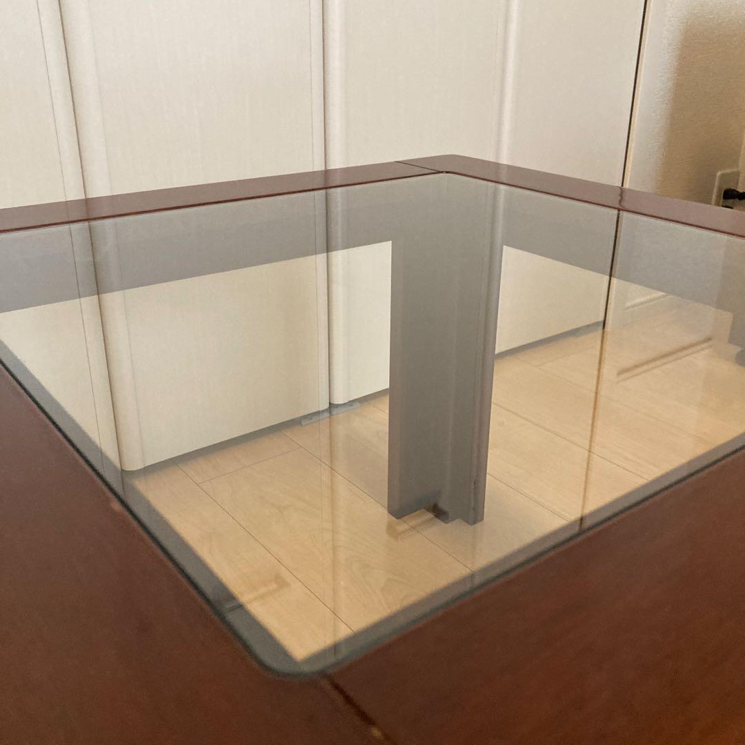 【レア】ビンテージ　カリモク　天板ガラス　サイドテーブル　karimoku