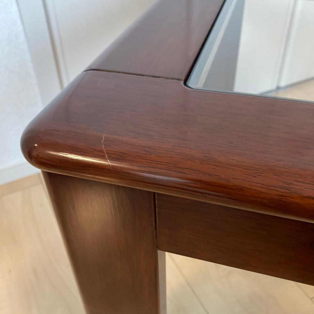 【レア】ビンテージ　カリモク　天板ガラス　サイドテーブル　karimoku