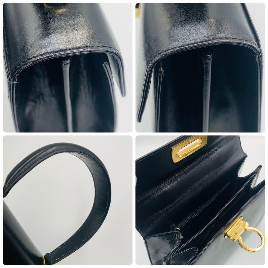 美品✨サルヴァトーレフェラガモ ハンドバッグ ガンチーニ 本革レザー ブラック