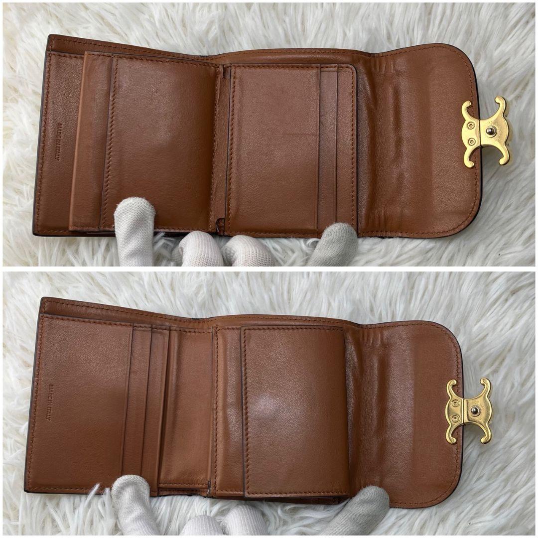 極美品✨セリーヌ トリオンフ スモールウォレット テキスタイル 三つ折財布