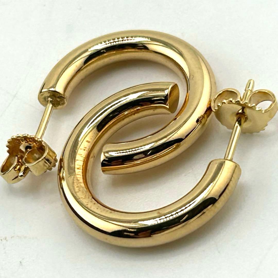 希少 美品 Tiffany&Co. ティファニー フープ ピアス 750 K18