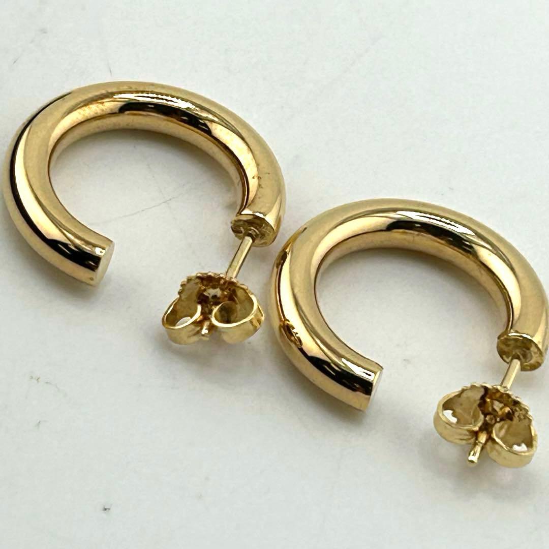 希少 美品 Tiffany&Co. ティファニー フープ ピアス 750 K18