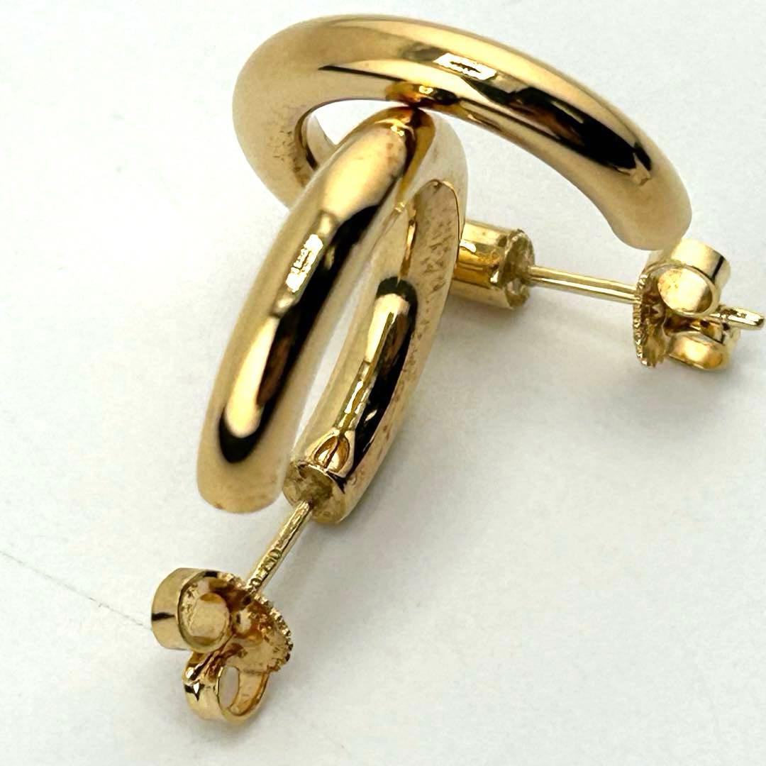 希少 美品 Tiffany&Co. ティファニー フープ ピアス 750 K18
