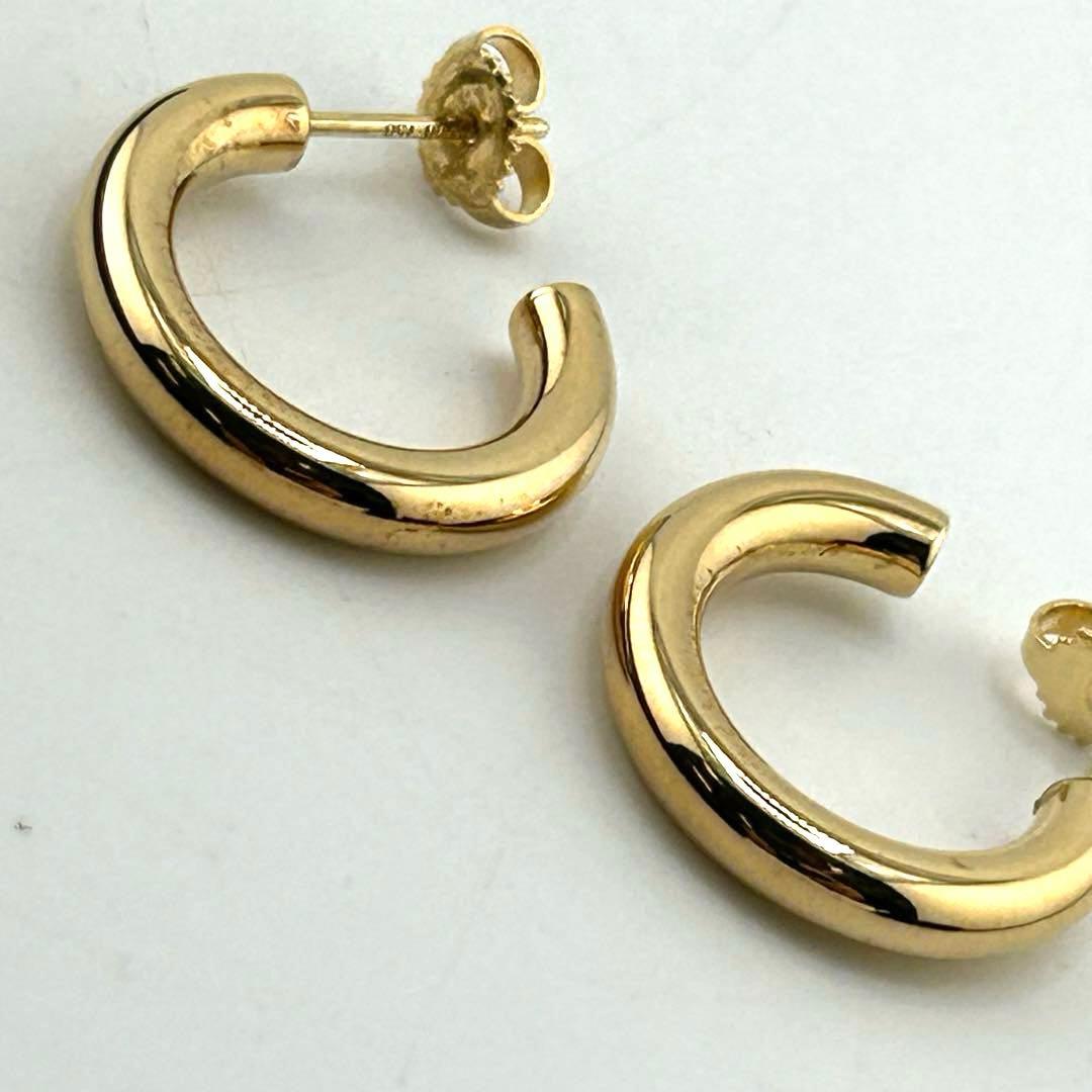 希少 美品 Tiffany&Co. ティファニー フープ ピアス 750 K18