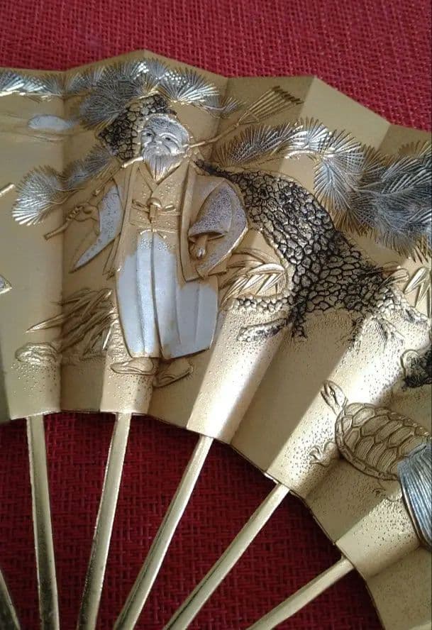 純金純銀鍍金扇子