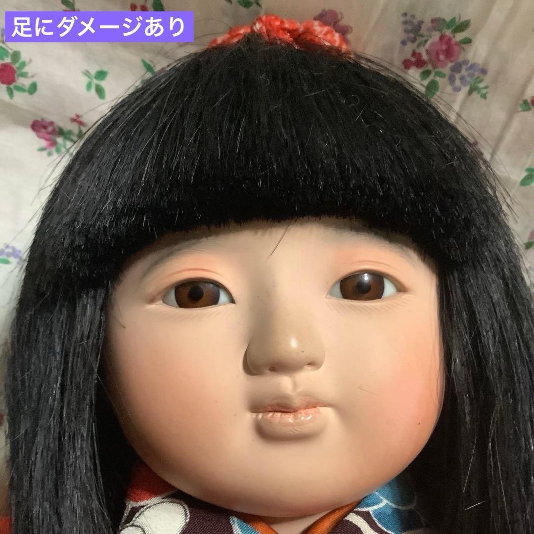 市松人形 少し難あり！新田英二作 約42cm？ 1992年作品