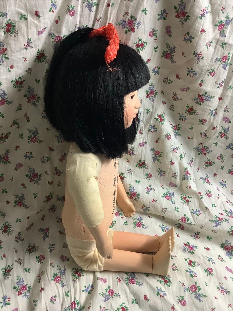 市松人形 少し難あり！新田英二作 約42cm？ 1992年作品