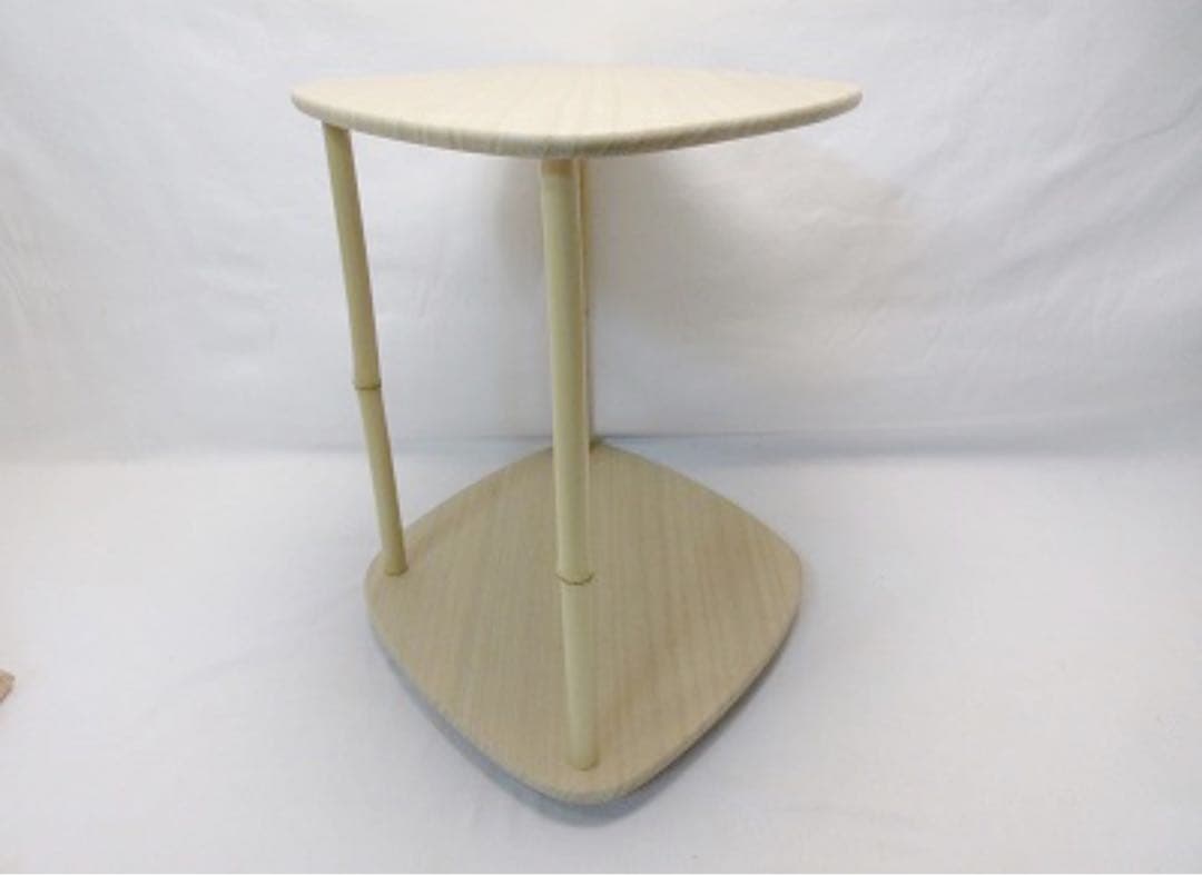 未使用 茶道具 指物師 萩井一丘作 桐蛤棚 一茶好 底印 組み立式 共布 共箱