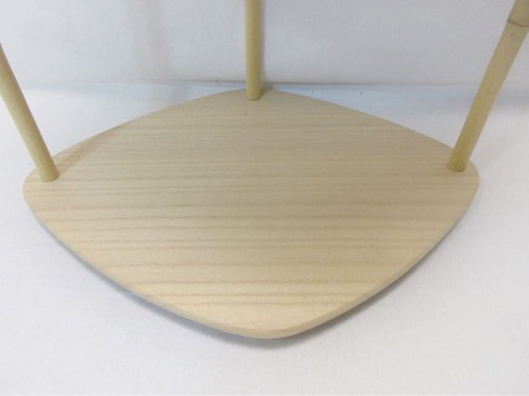 未使用 茶道具 指物師 萩井一丘作 桐蛤棚 一茶好 底印 組み立式 共布 共箱