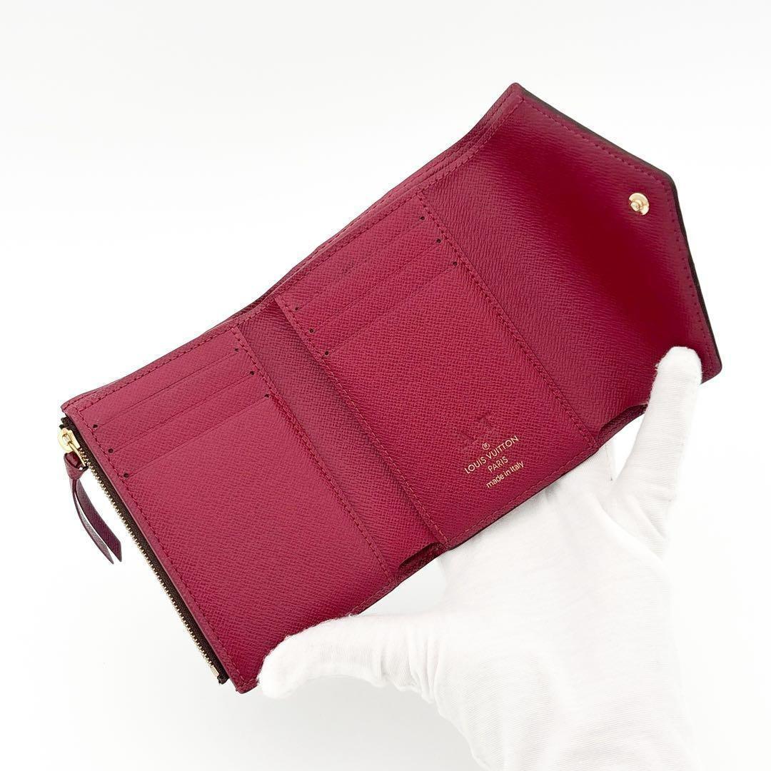 超美品★ルイヴィトン モノグラム ヴィクトリーヌ フューシャ 三つ折り財布