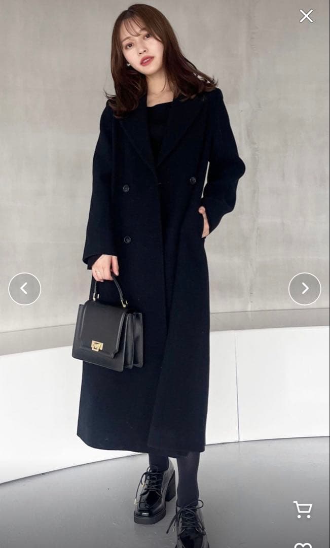 【極美品】マーキュリーデュオ　ウールチェスターコート 黒L今期も出てます