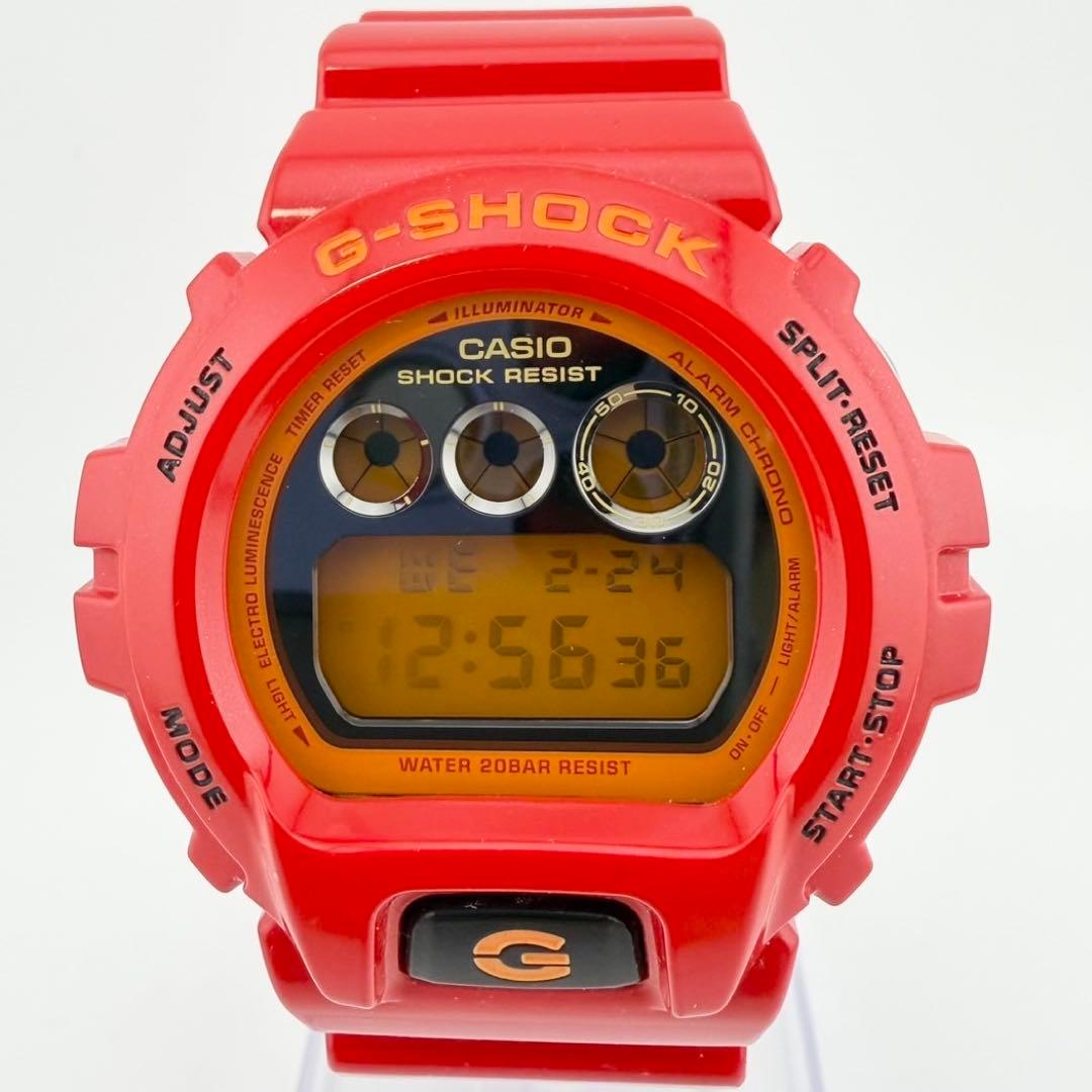 希少美品 カシオ ジーショック DW-6900CB レッド メンズ 腕時計