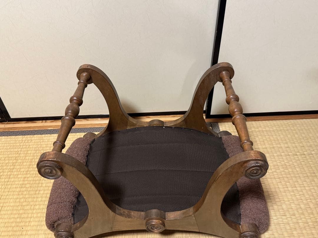 オットマン　アンティーク　スリッパチェア　X frame chair スツール