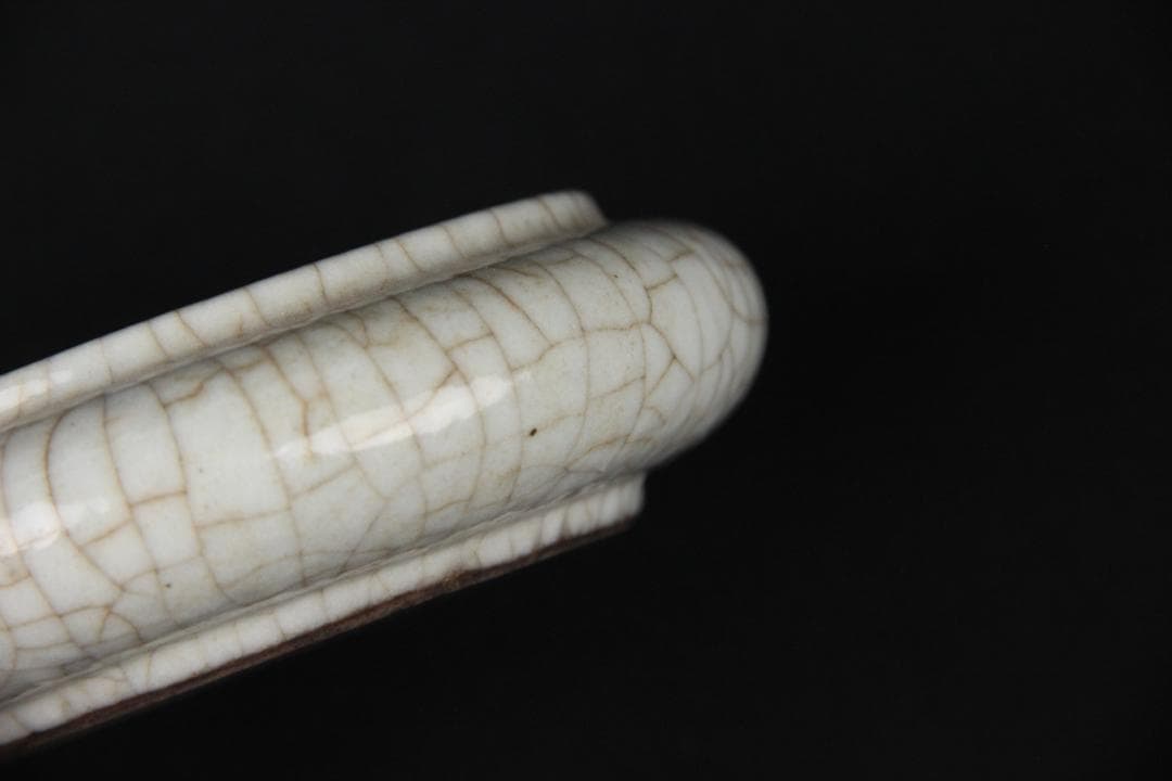 中国古美術 唐物　時代物 清朝期 哥釉 水盂 文房具 陶磁器 NX23-2