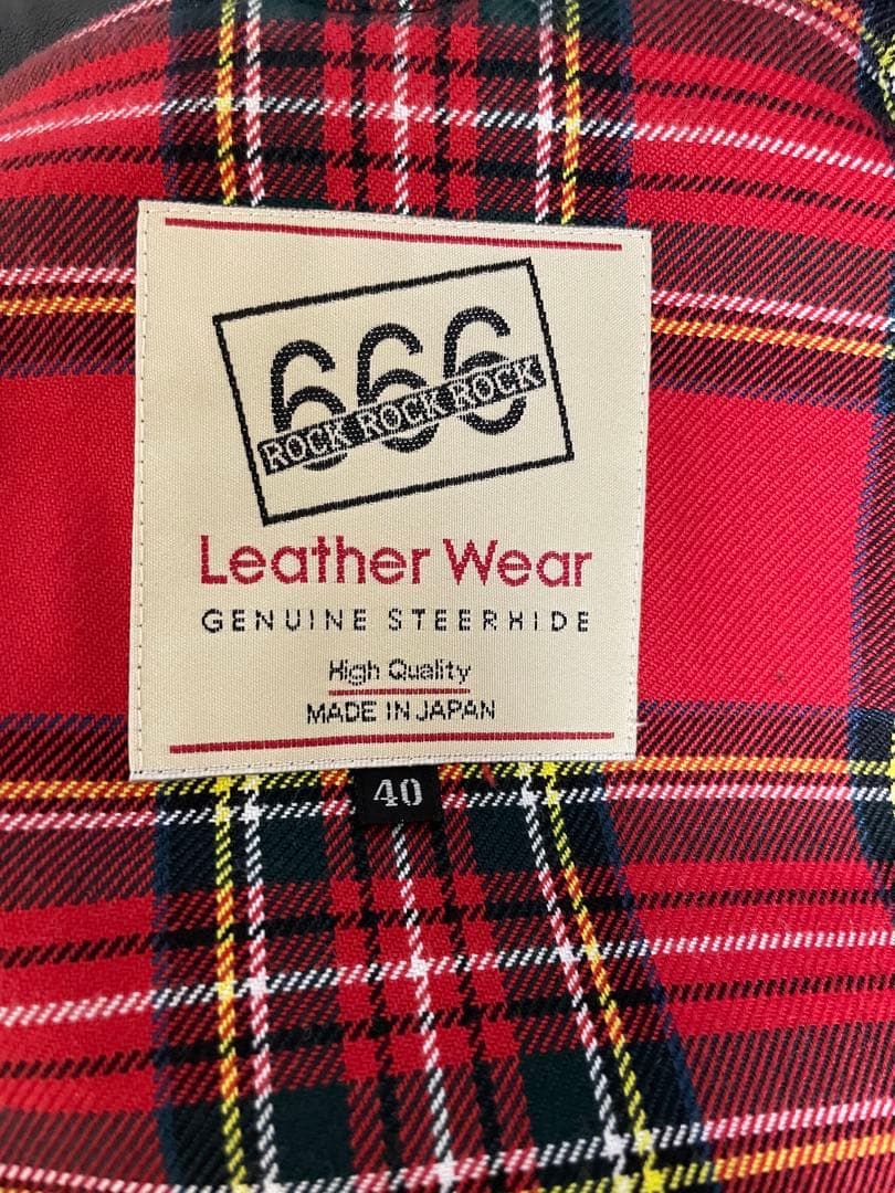 666 シングルライダースジャケット　スティアハイド　サイズ40