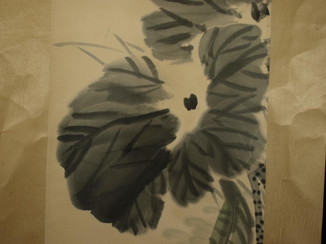 中国掛け軸「江寒汀作　山水図　紙本」肉筆保証　中国画家 唐物BD183A10-3