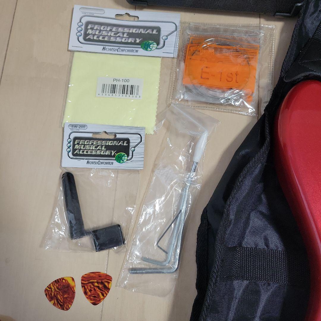 SELVA エレキギター レッド アンプ付き