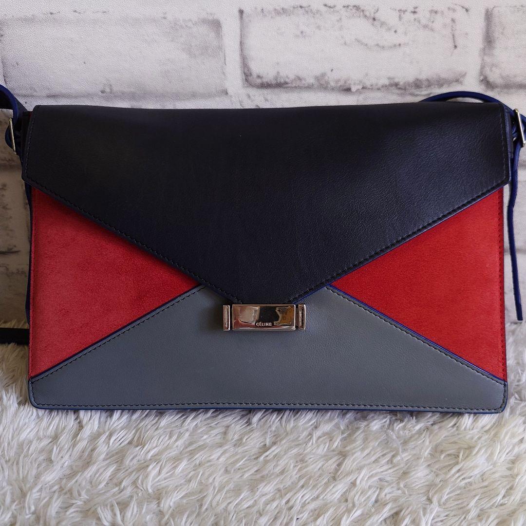 セリーヌ 2way ダイヤモンド ショルダーバッグ フィービー期 トリコロール