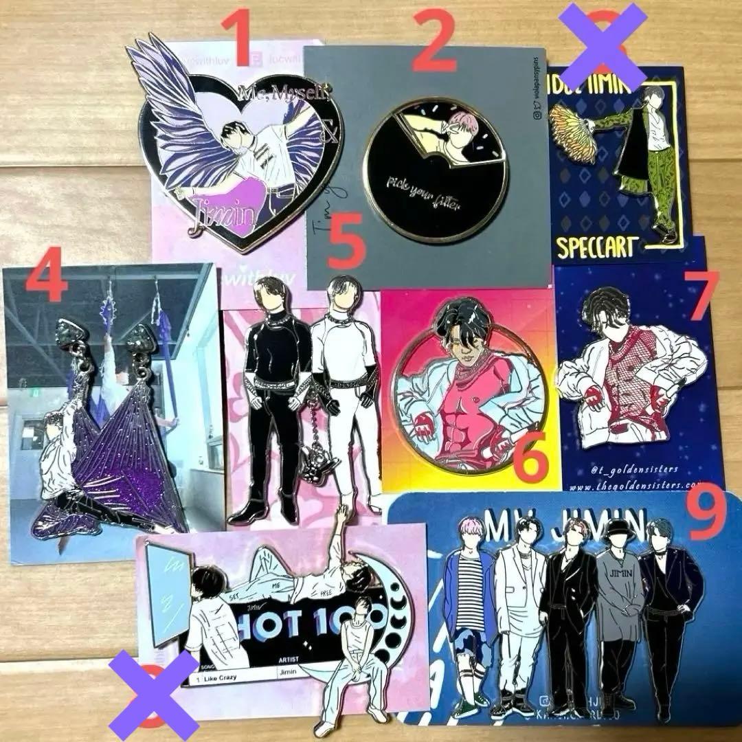 BTS ジミン ピンバッジ　　　　　　　 1〜18