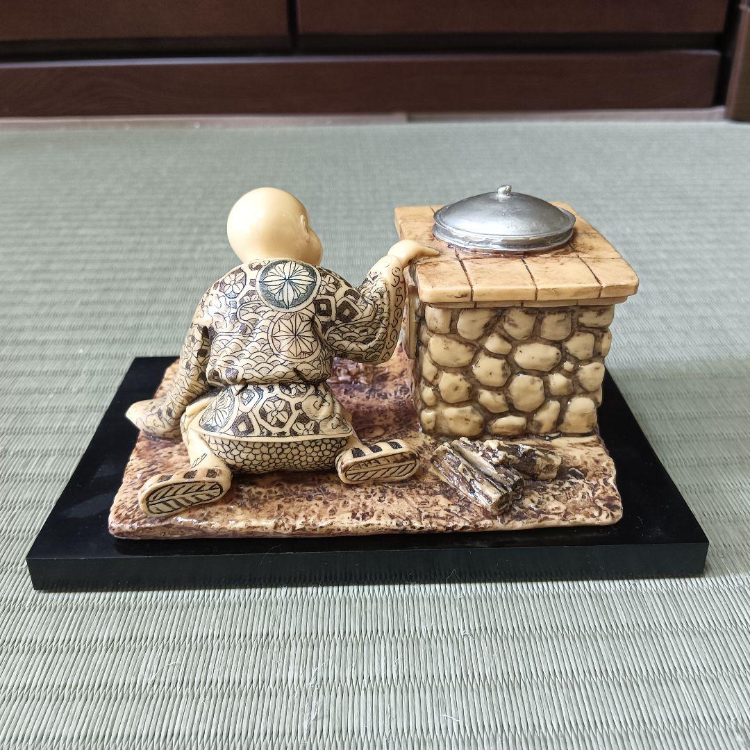 置物　雅俊　工芸品　マンモス牙　河馬牙　僧侶　僧　牙　彫刻　根付　古美術