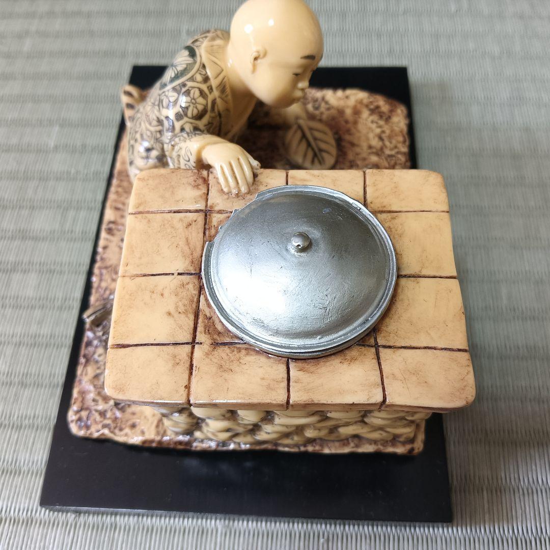 置物　雅俊　工芸品　マンモス牙　河馬牙　僧侶　僧　牙　彫刻　根付　古美術